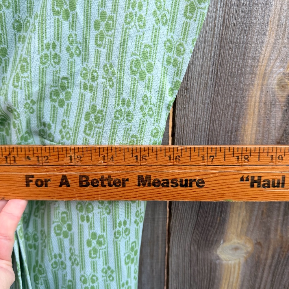 True Vintage Handmade Green Patterned Jumpsuit Size Small - Picture 5 of 10